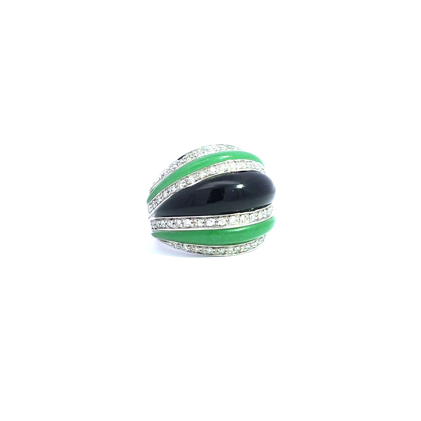 18k wit gouden ring met onyx en jade amsterdam Bruens