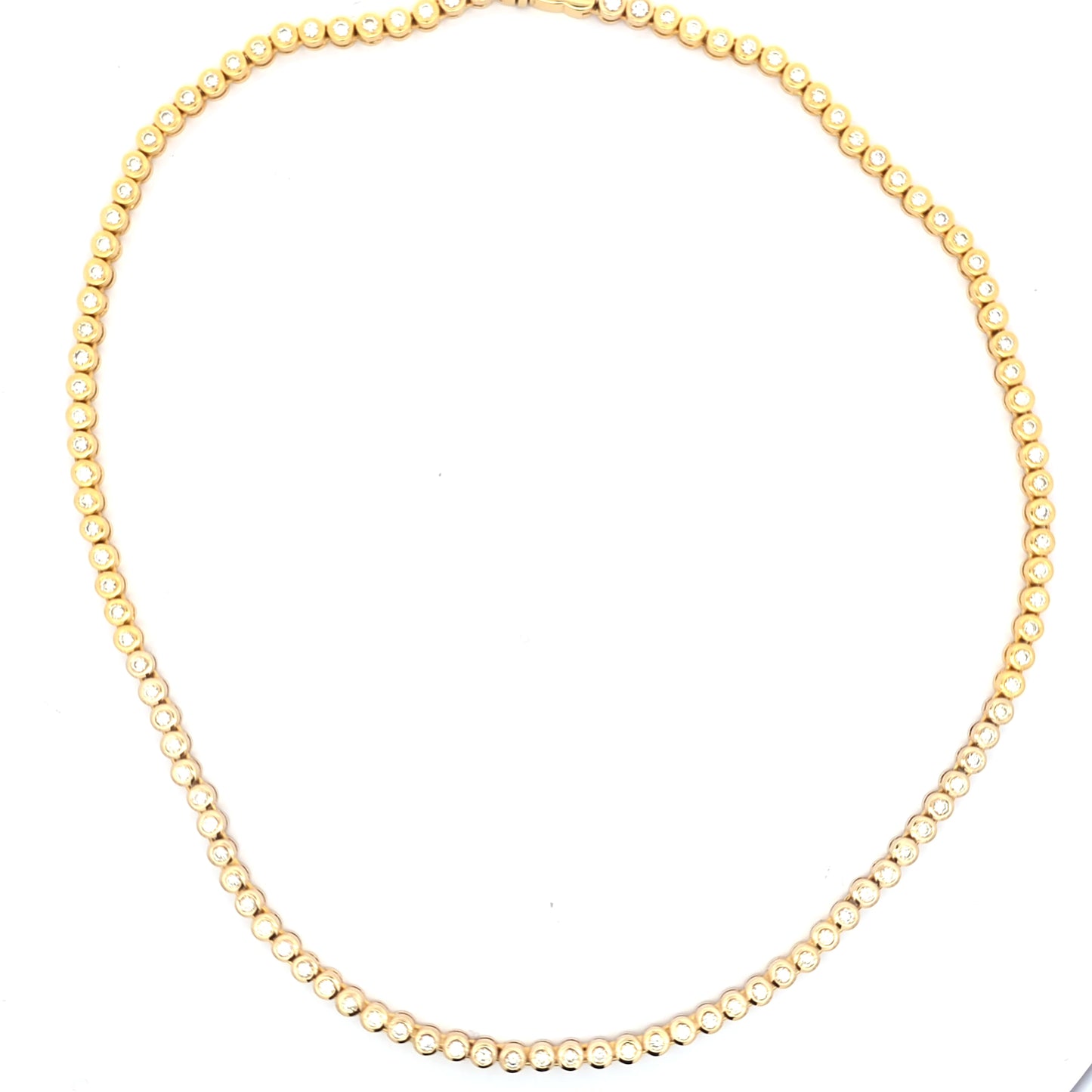 Geel gouden tenniscollier Bruens Fine Jewelry Amsterdam