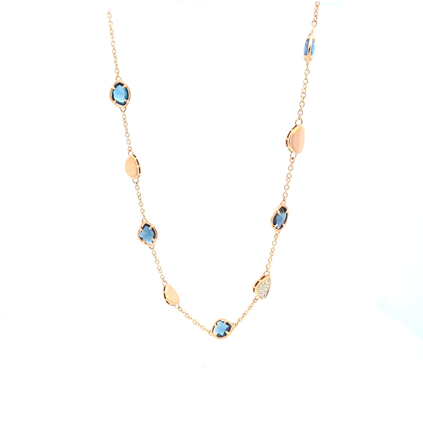 Peroni & Parise Collier met topaas en diamant Amsterdam Bruens