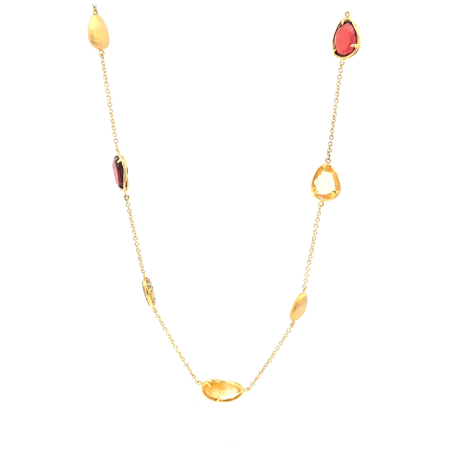 Peroni&Parise necklace garnet citrin quartz Amsterdam Bruens
