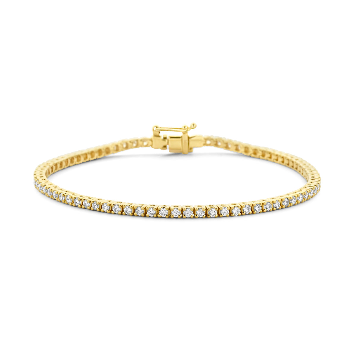 geel gouden 2 carat diamanten armband