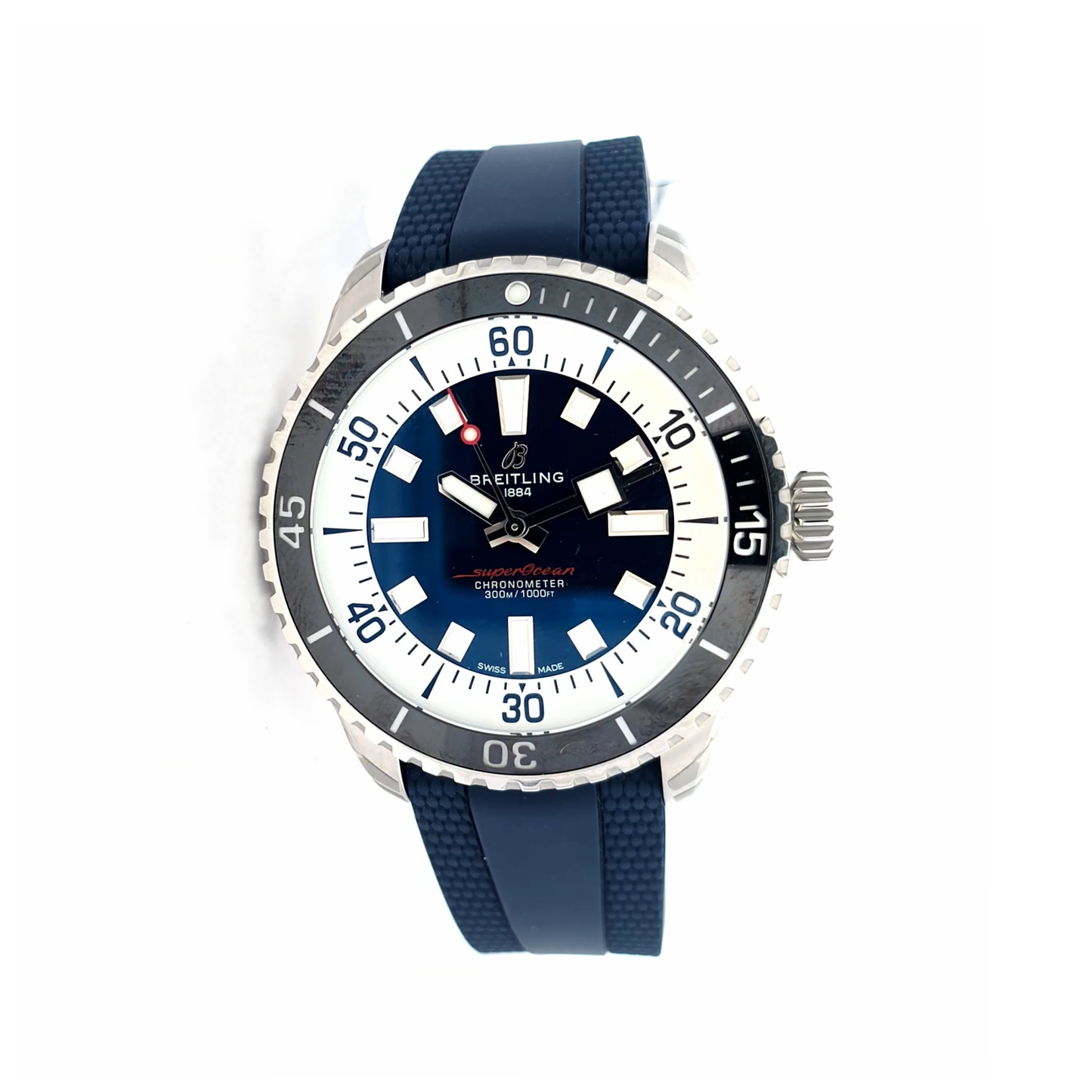 Breitling Superocean Automatic Watch With Rubber Strap