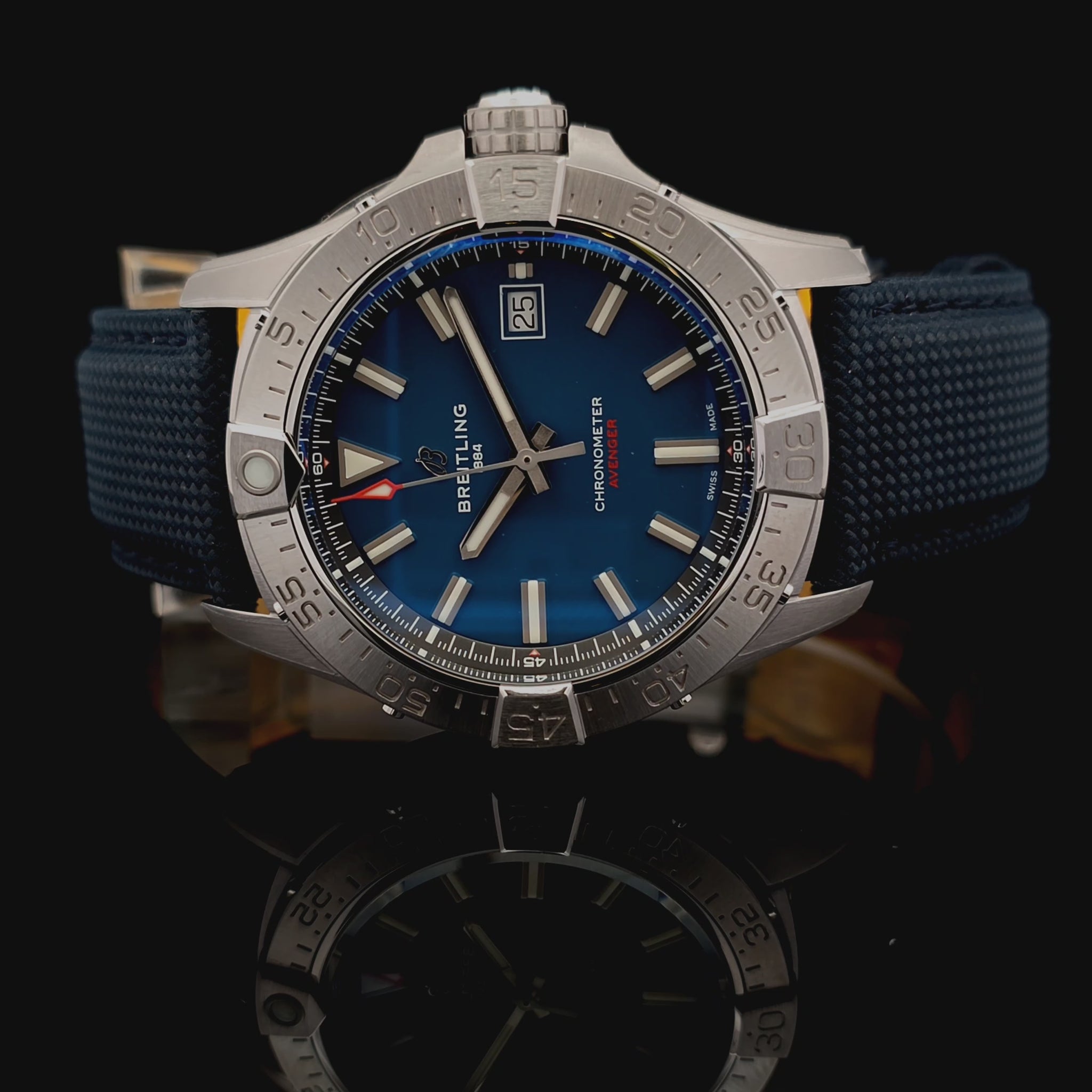 breitling avenger blue dial video bruens fine jewelry 67 amsterdam