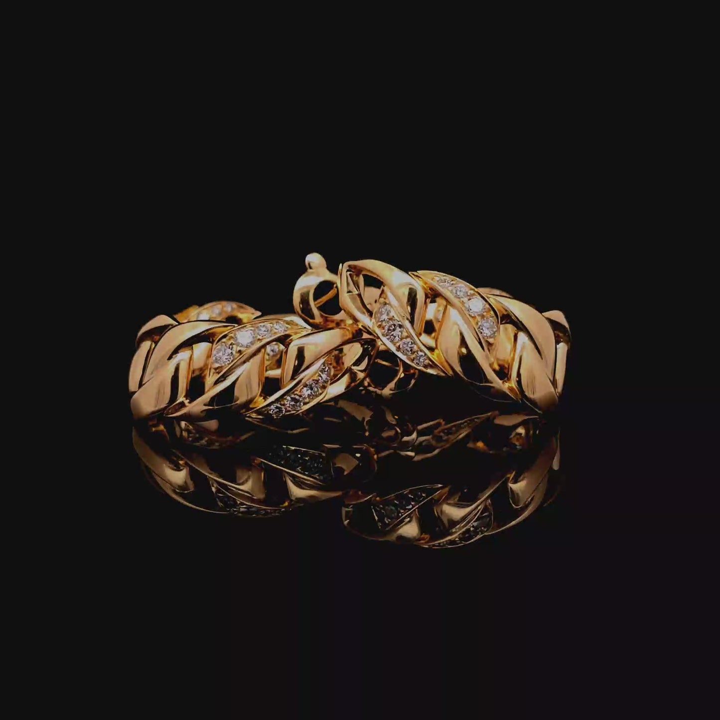 Cartier Bergame 18K Yellow Gold Diamond Earrings