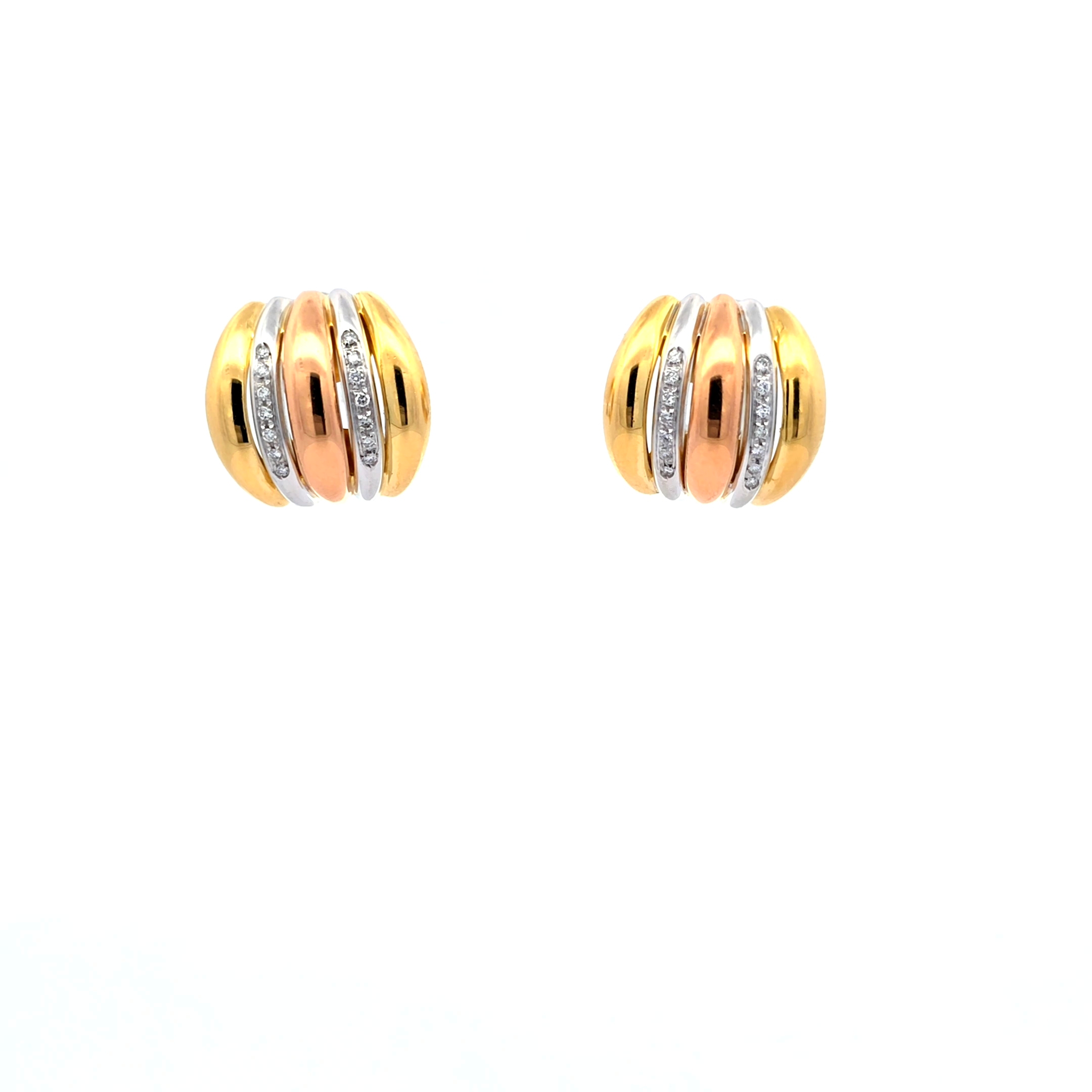 bruens fine jewelry amsterdam tricolor earrings