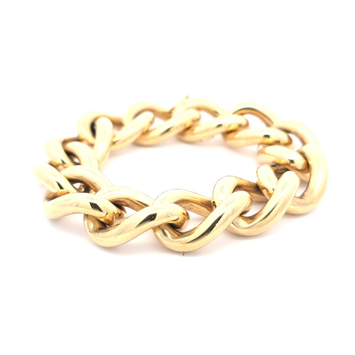 Chunky Yellow Gold Chain Link Bracelet
