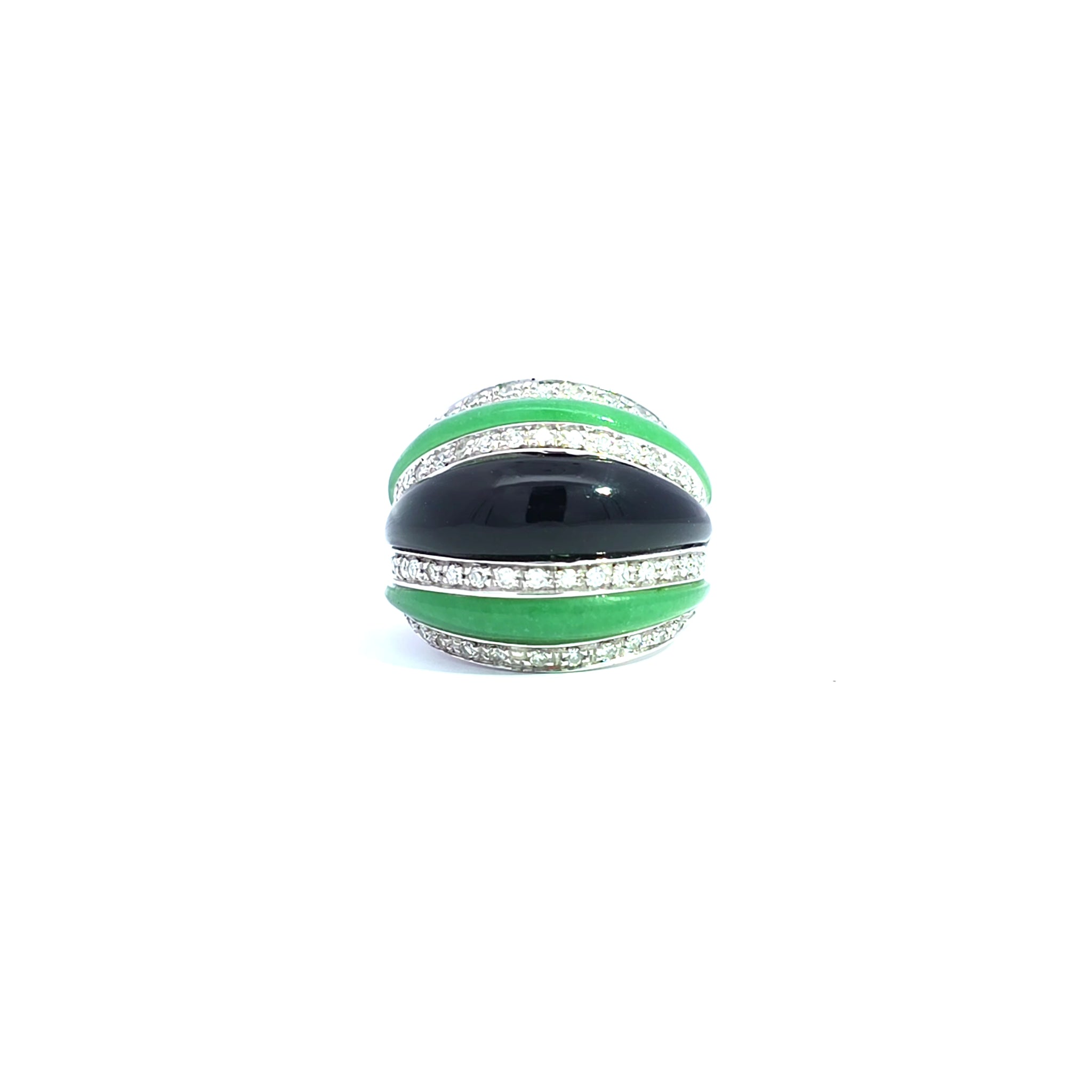 18k wit gouden ring met onyx en jade amsterdam Bruens