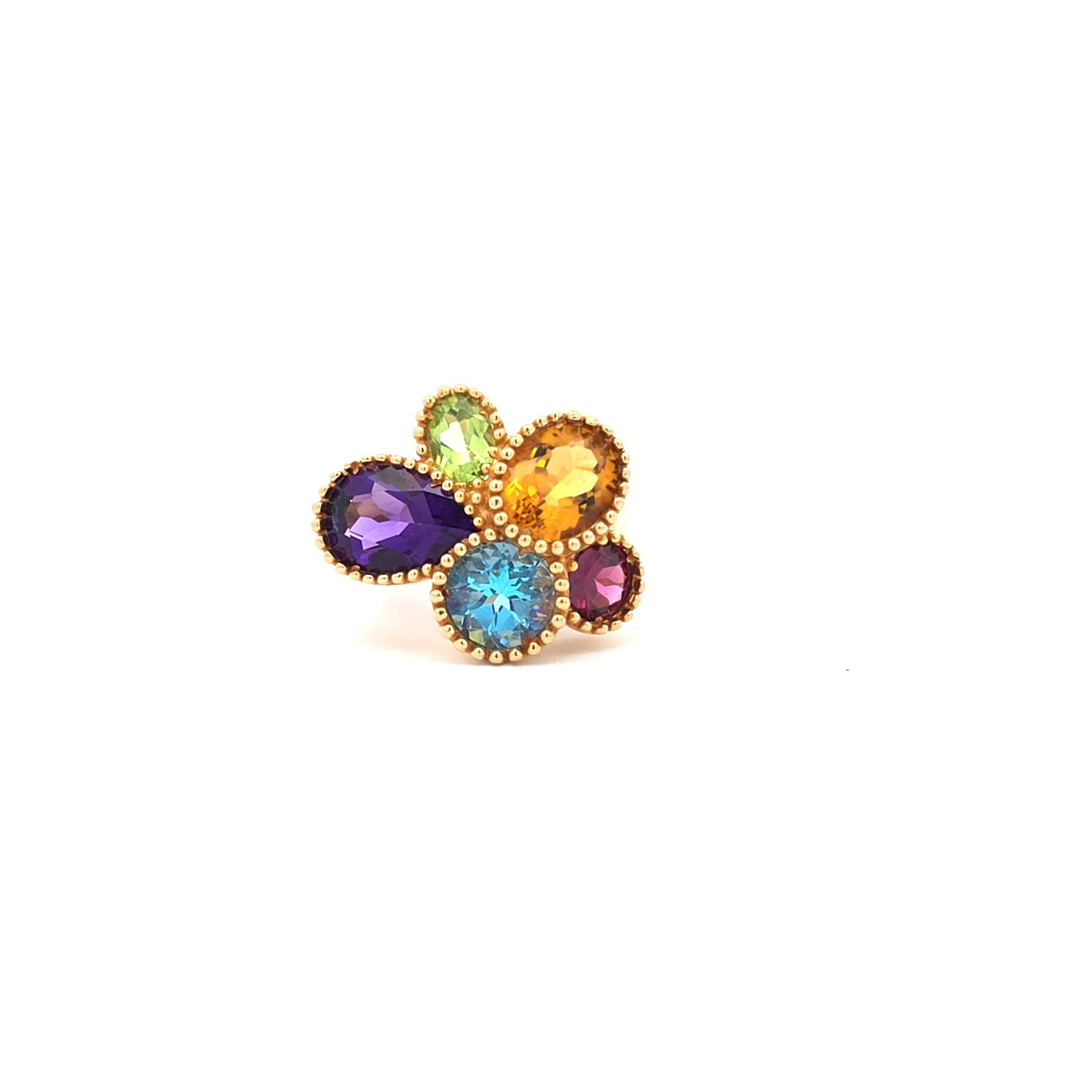 18k geel gouden multi-stone Ring Amsterdam Bruens
