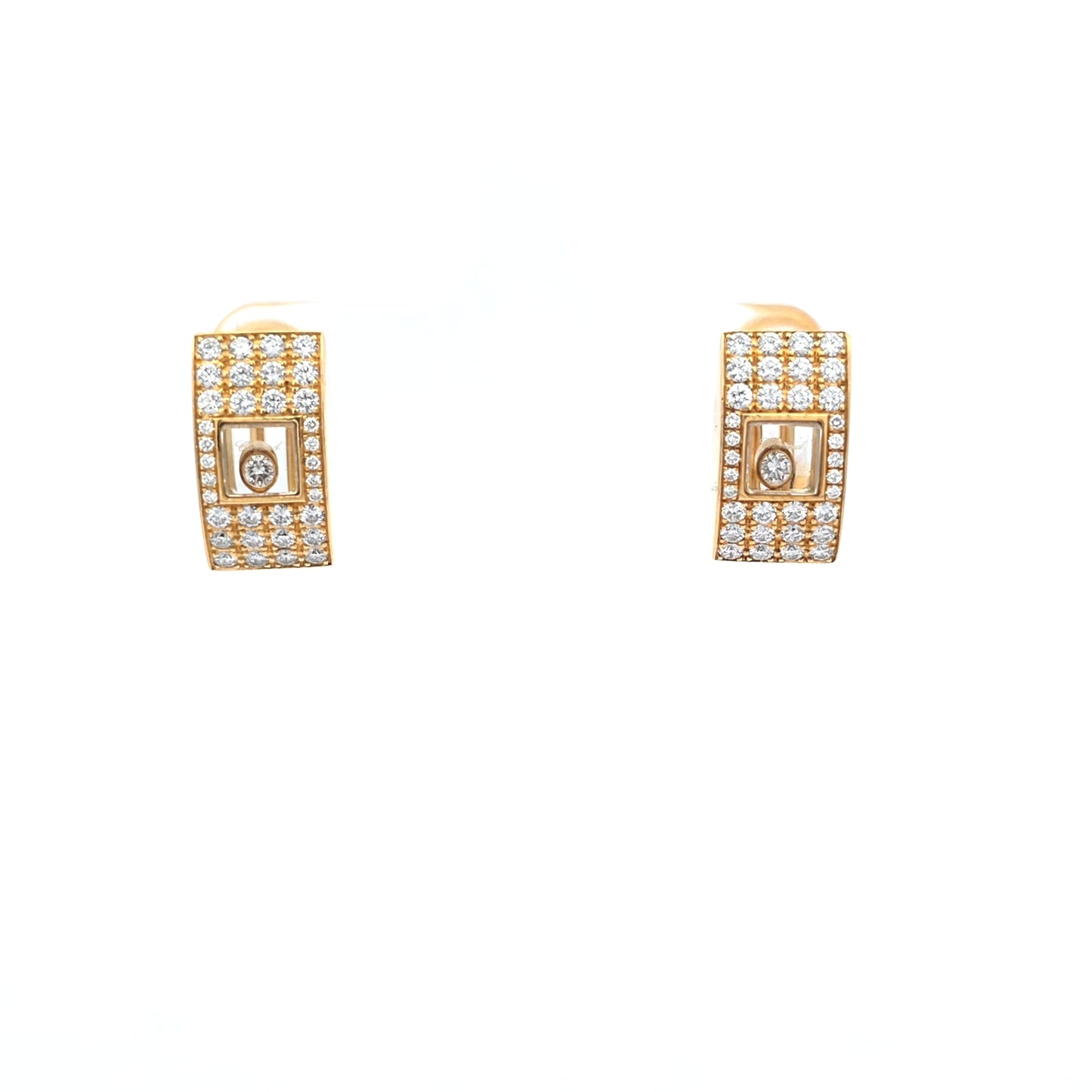 chopard happy diamond yellow gold earring video  bruens fine jewelry amsterdam