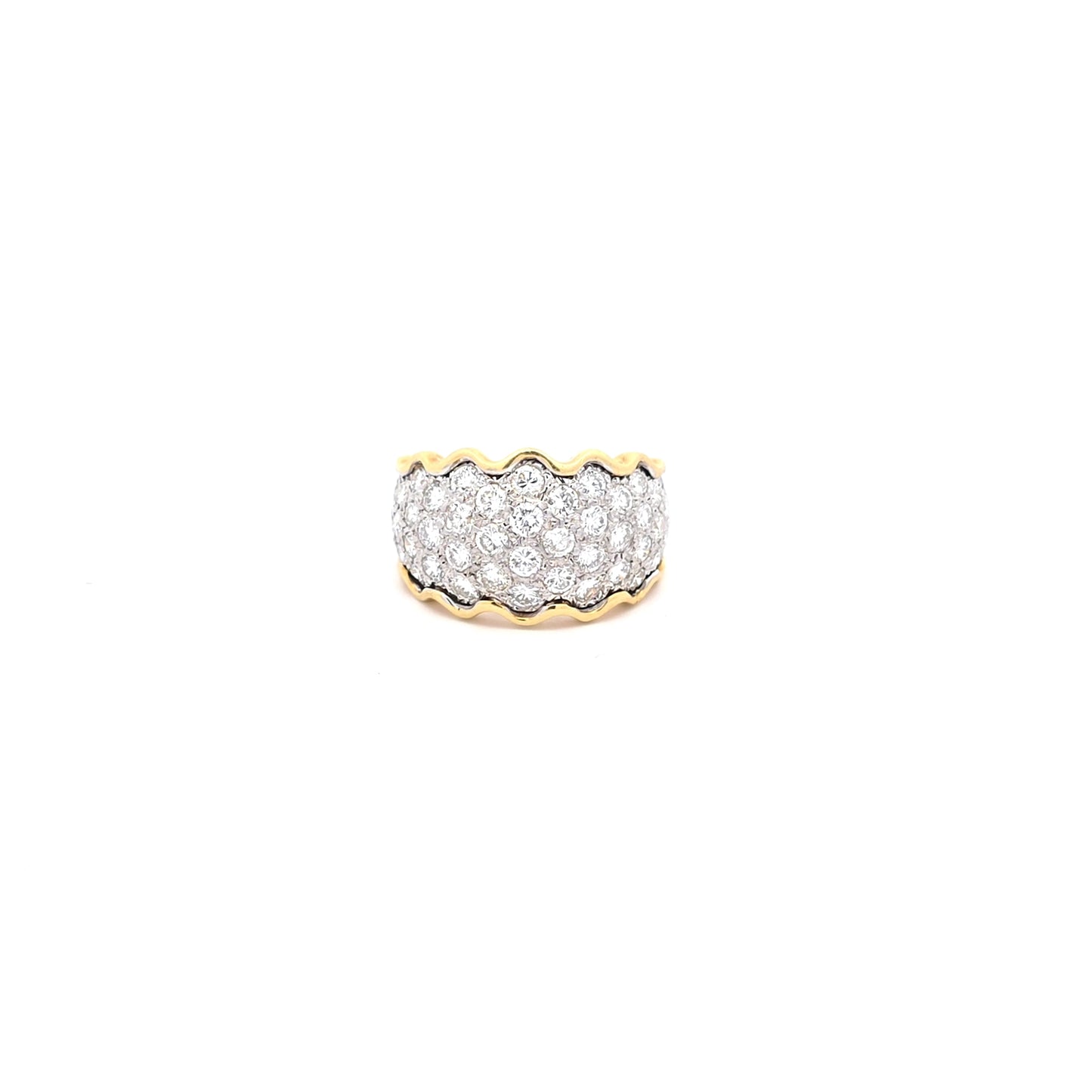 18k Yellow Gold Pave Diamond ring