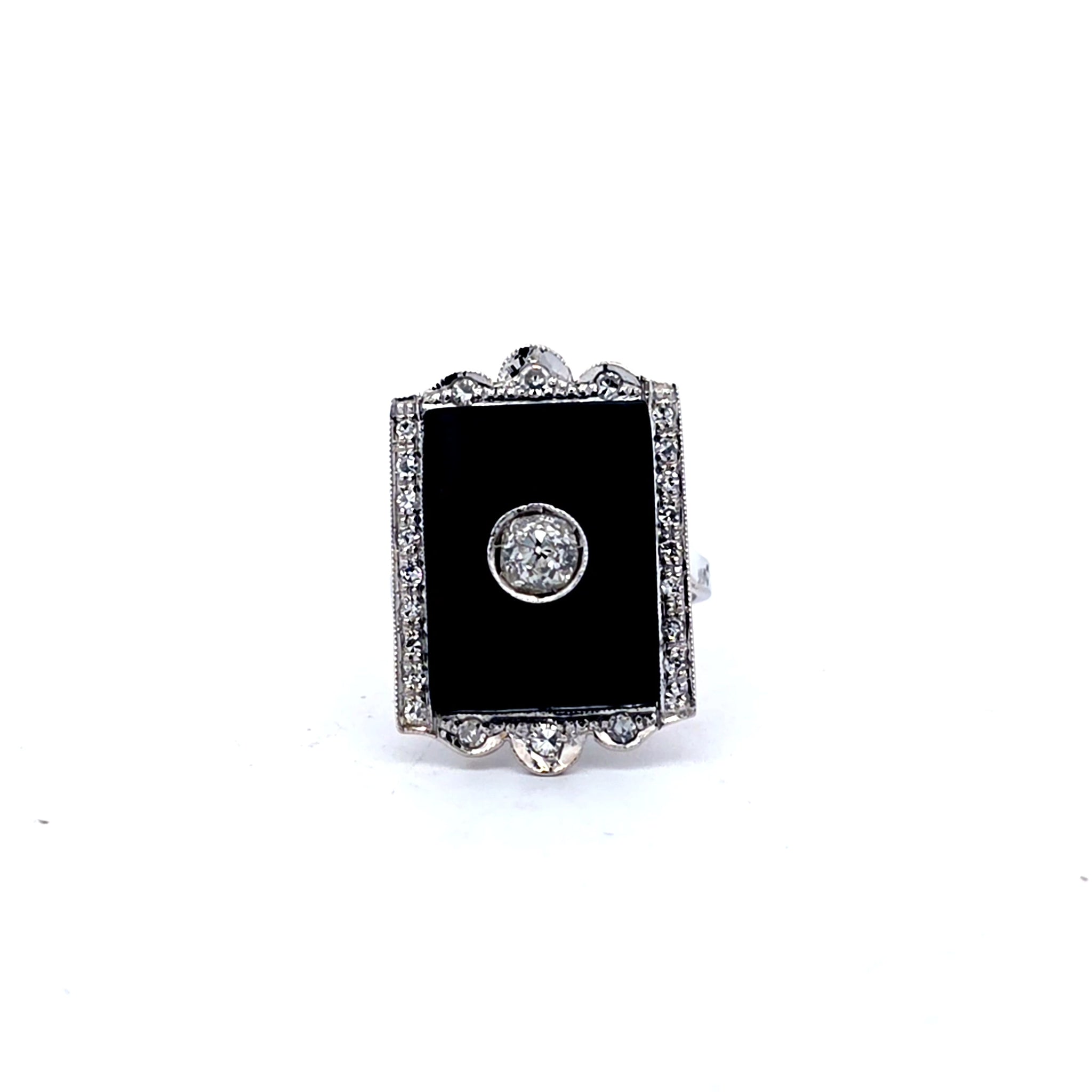 wit gouden onix ring  art deco video bruens 67 amsterdam