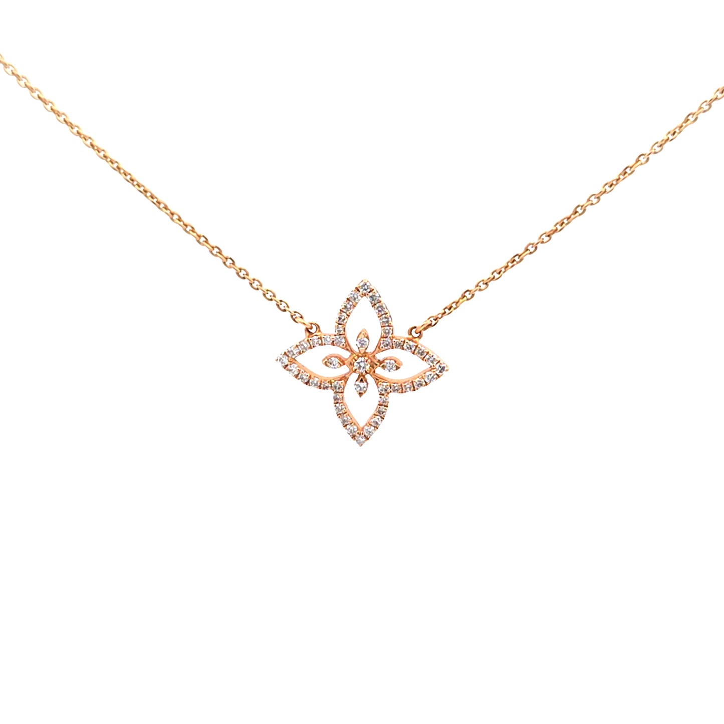 Diamond Vanessa Tugendhaft Pendant Necklace in 18k Rose Gold