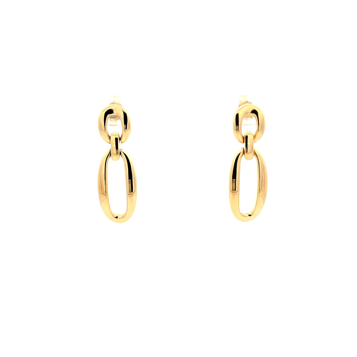 Paroni & Parise Yellow Gold Interlinked Chain-Link Drop Earrings