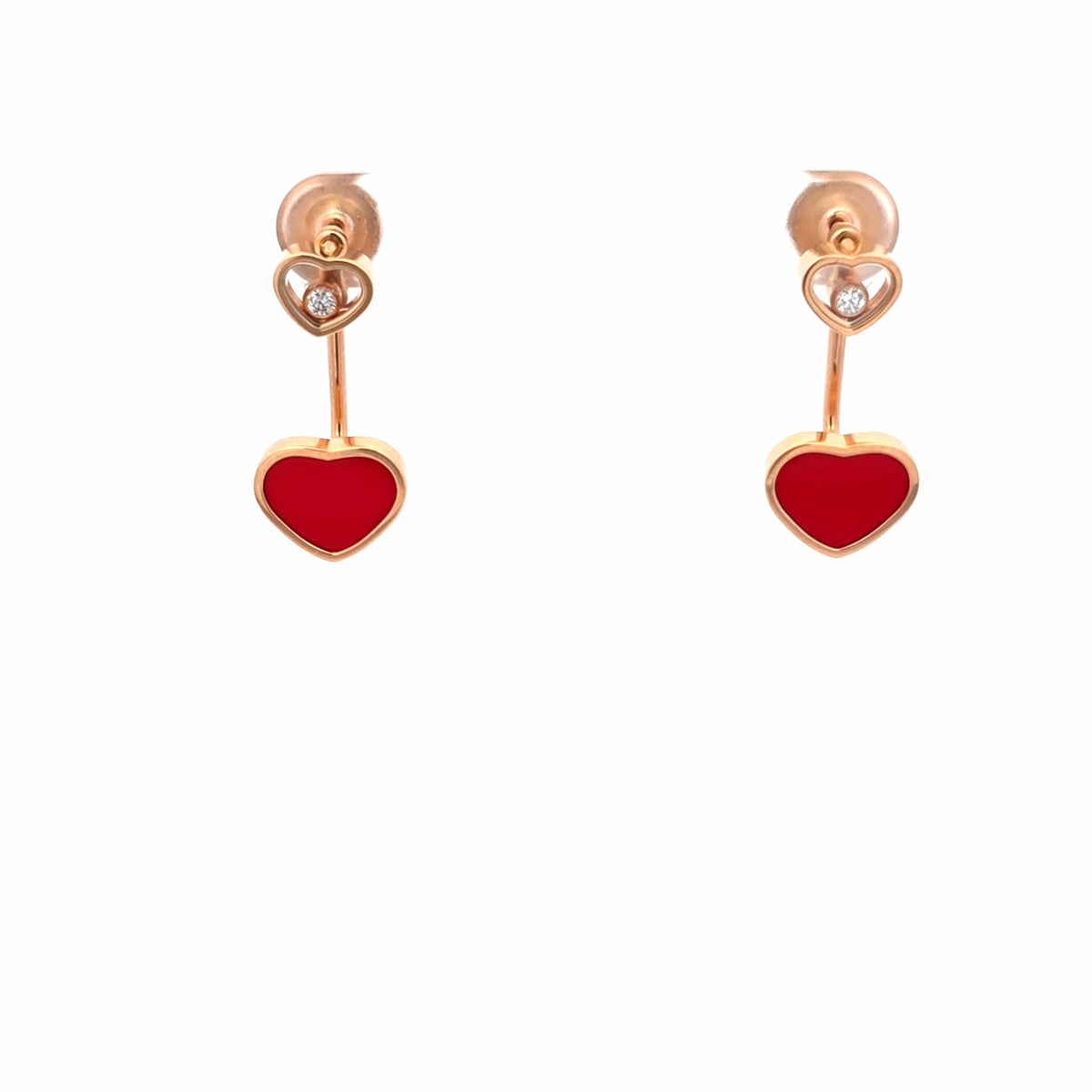 18K Rose Gold Happy Hearts Earrings by Chopard
