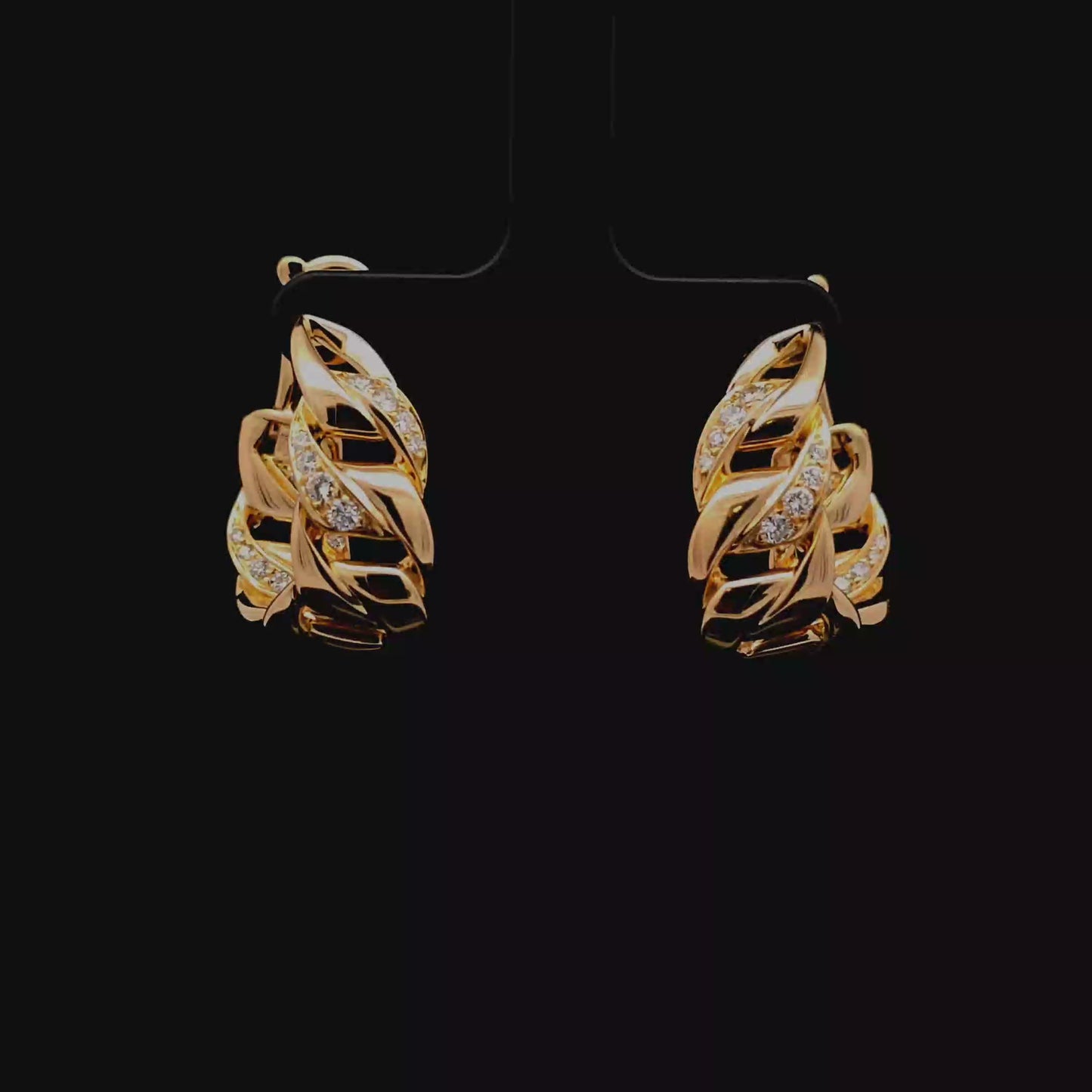 Cartier Bergame 18K Yellow Gold Diamond Earrings