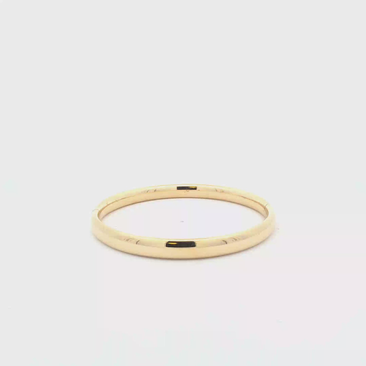 Polished 14K Yellow Gold Minimalist Bangle