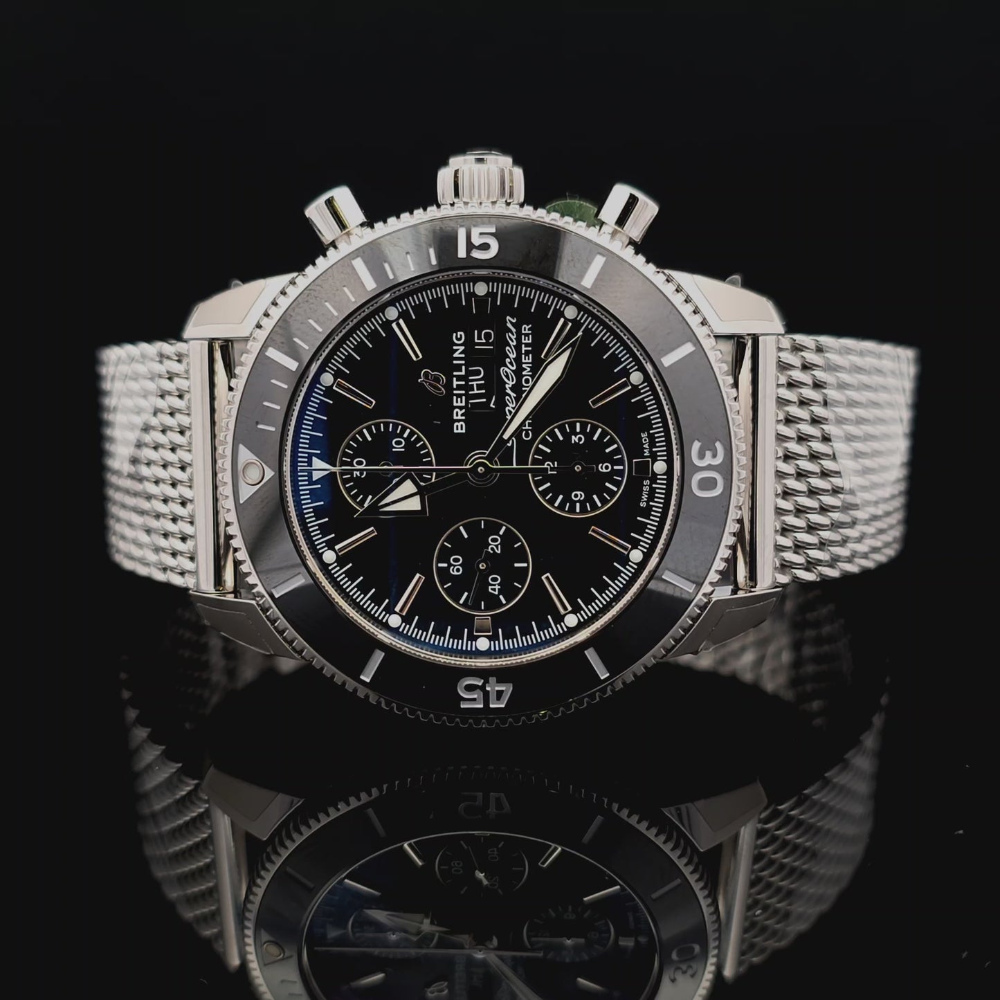 breitling superocean chronograph video bruens fine jewelry 67 amsterdam