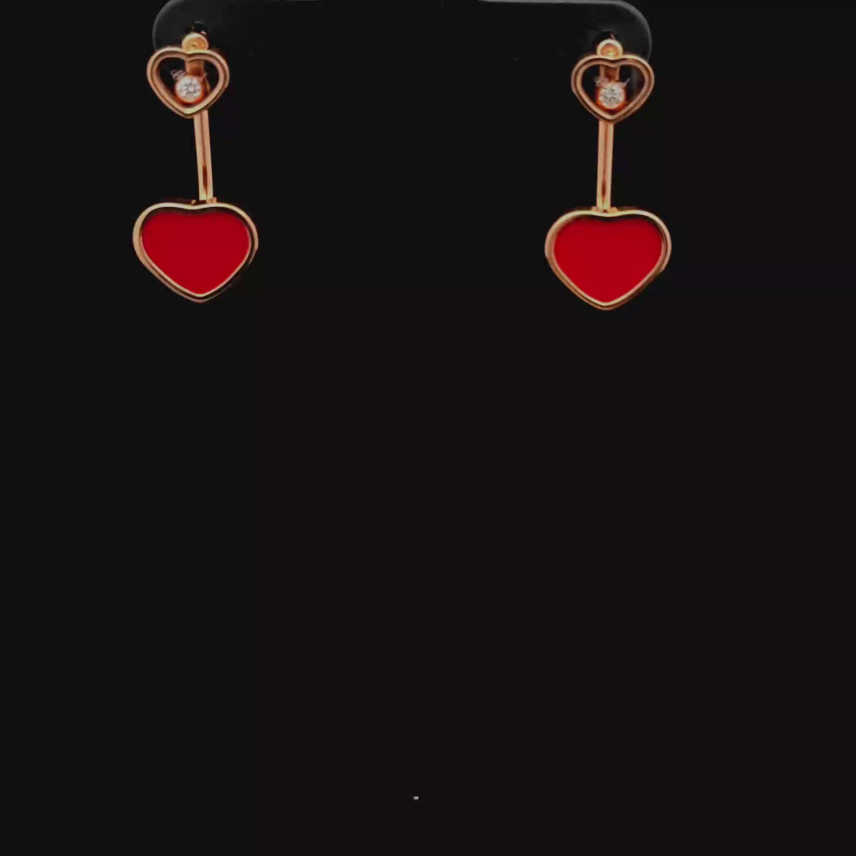 18K Rose Gold Happy Hearts Earrings by Chopard