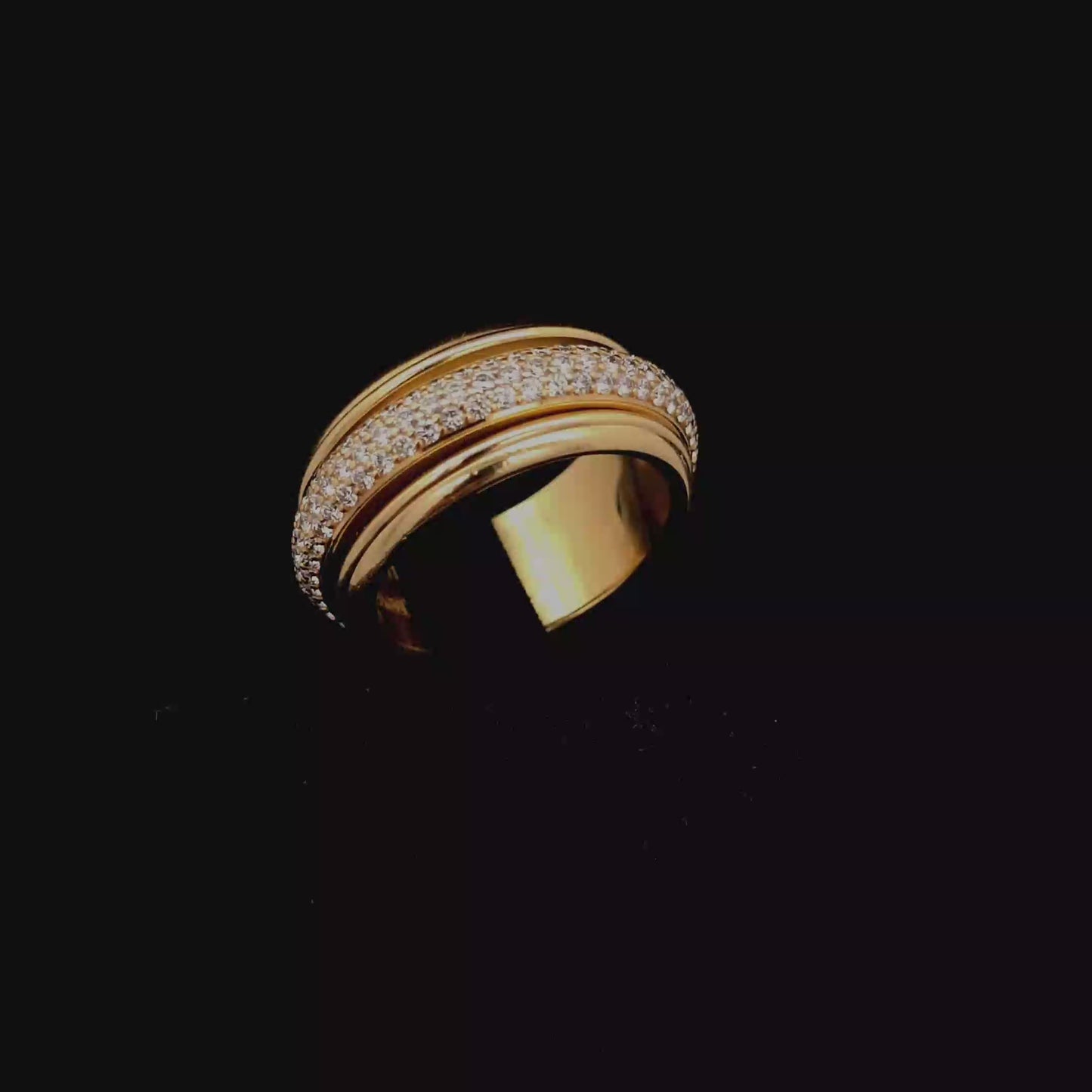 Vintage Piaget Possession Yellow Gold Diamond Band Ring