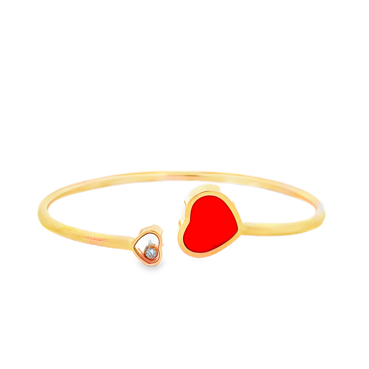Vintage 18k Rose Gold Happy Hearts Bracelet