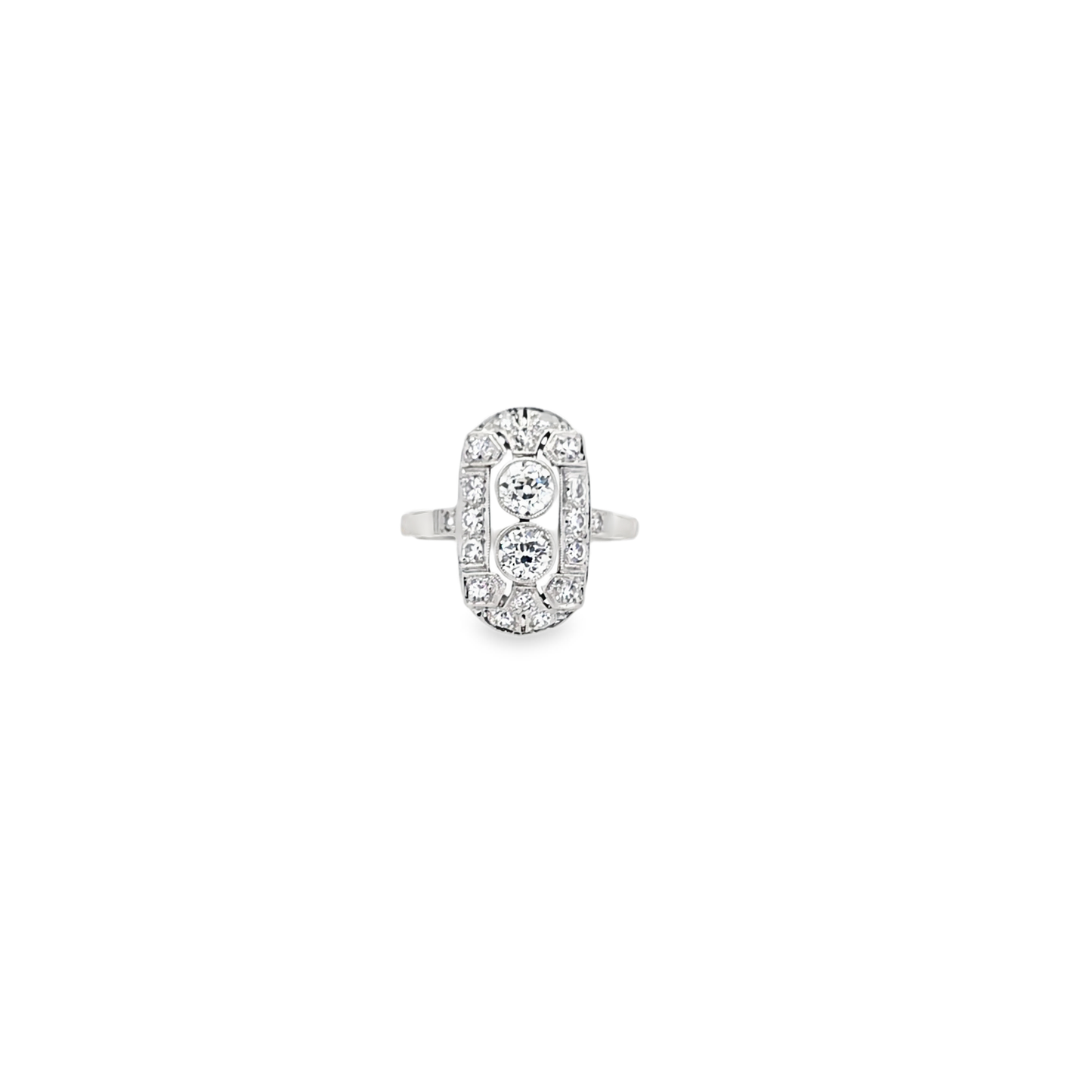 Vintage  Diamond Cocktail Ring in White Gold