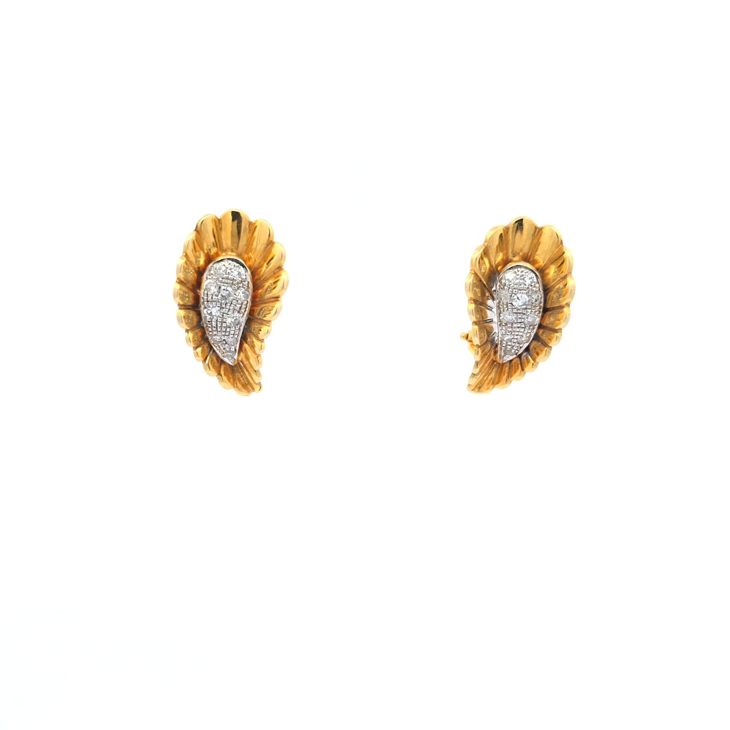 vintage earrings with diamonds in amsterdam bruens fine jewelry