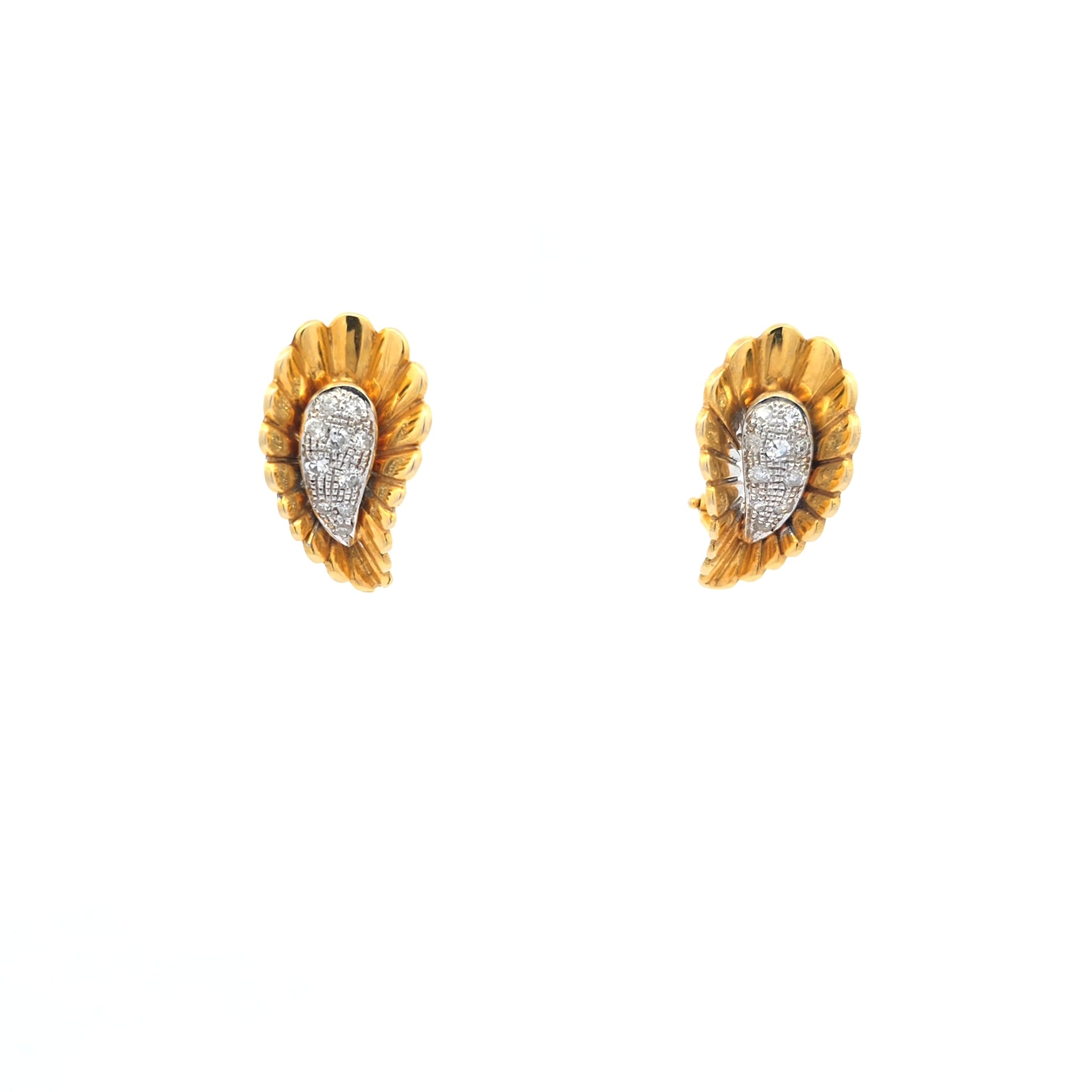 vintage earrings with diamonds in amsterdam bruens fine jewelry