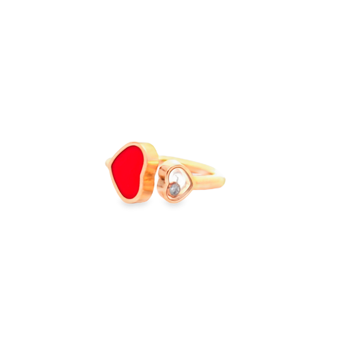 Vintage 18K Rose Gold Happy Hearts Ring by Chopard