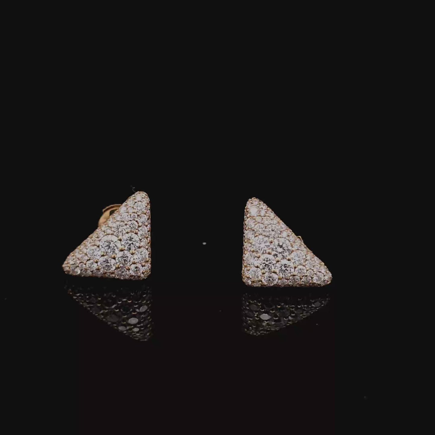 Amazing Yellow Gold Vintage Diamond Prada Earrings