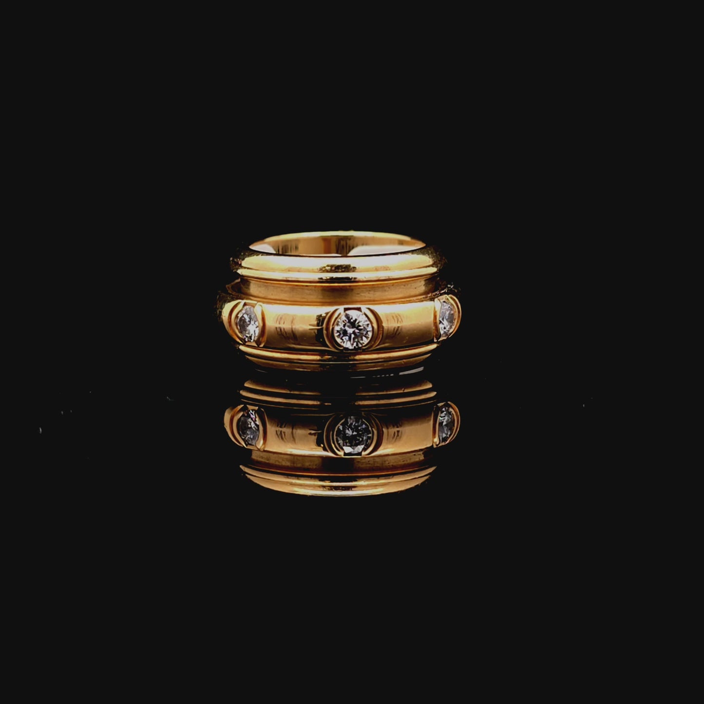 Vintage Piaget 18k Yellow Gold Possession Diamond Ring