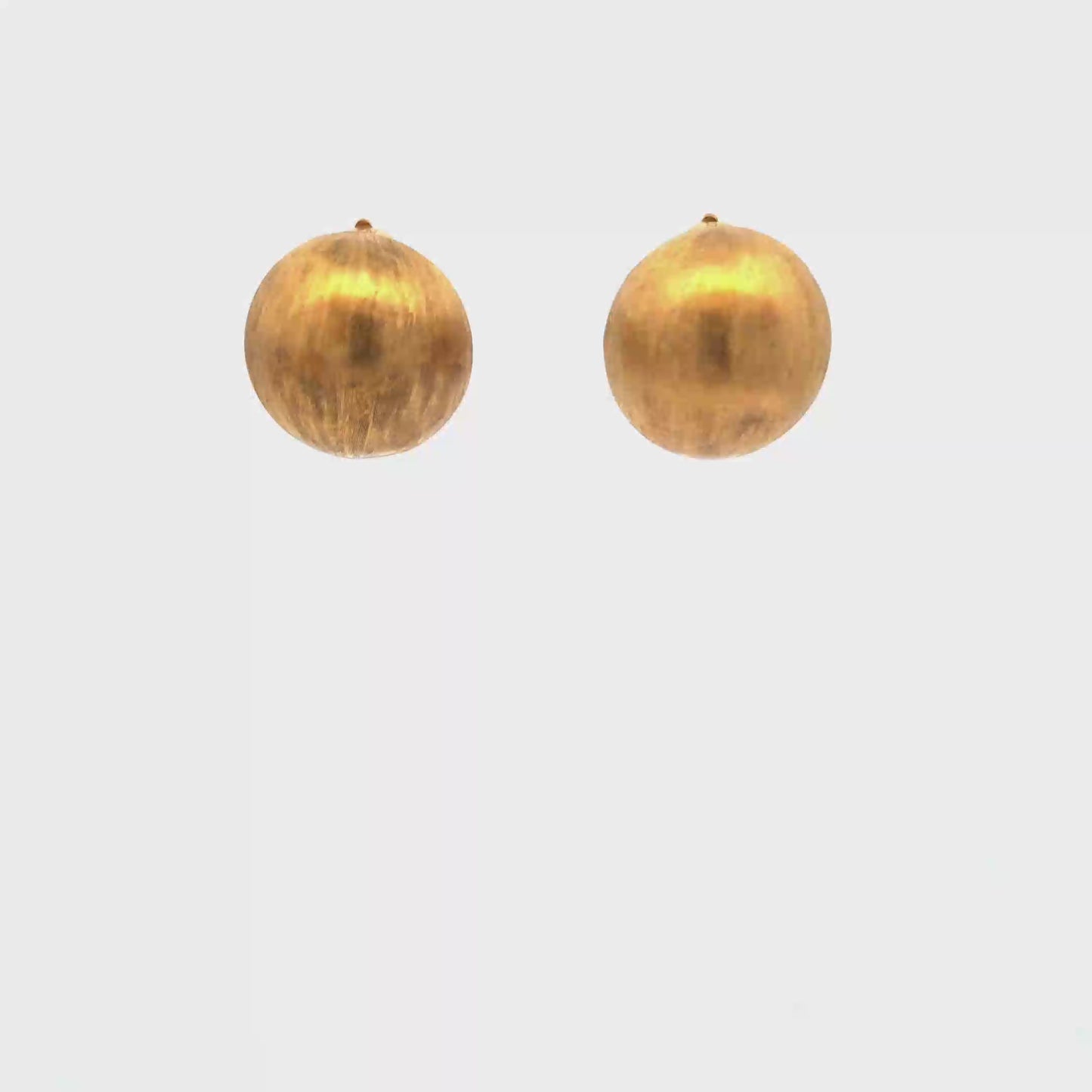 Textured Yellow Gold Ball Earrings