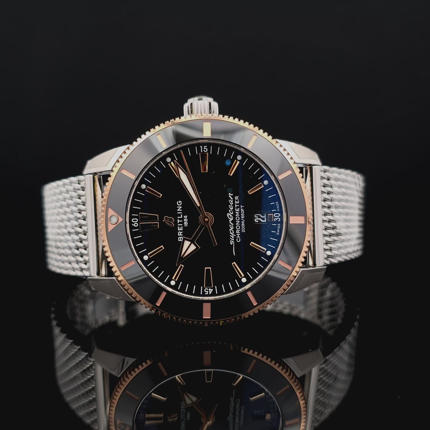 breitling superocean heritage black dial video bruens 67 amsterdam