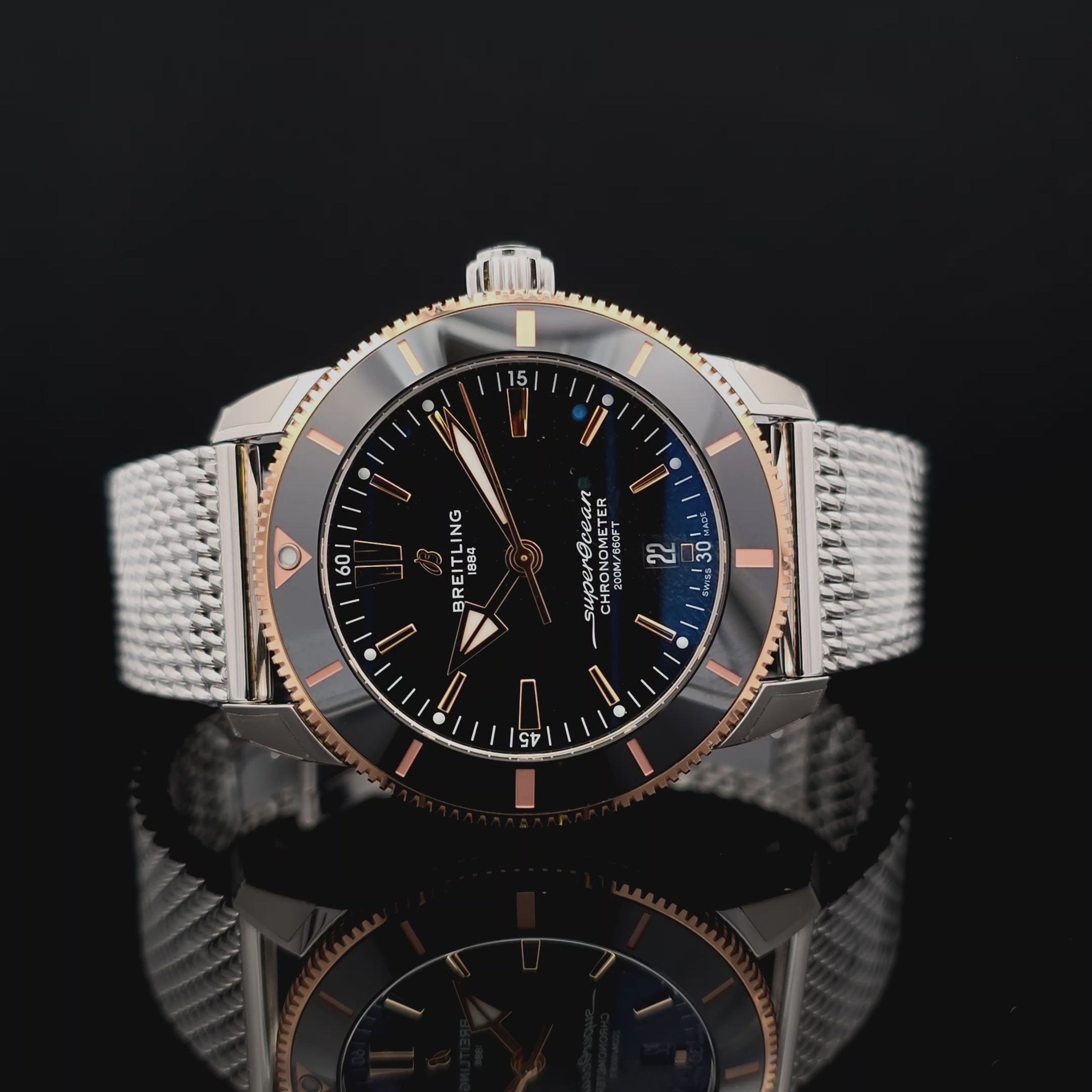 breitling superocean heritage black dial video bruens 67 amsterdam