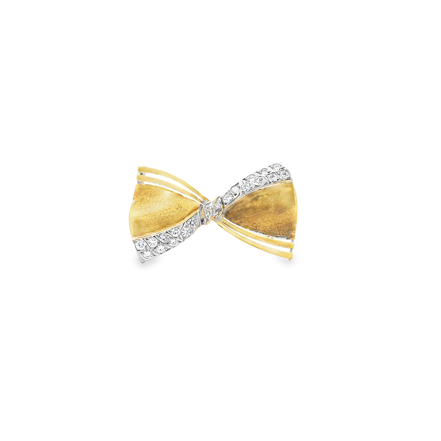 yellow golden diamonds brooche