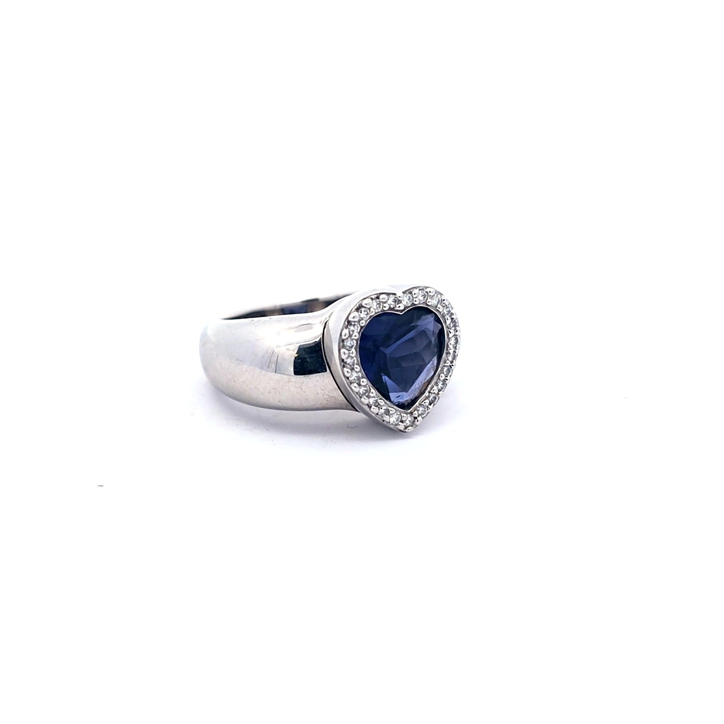 18 white golden ring