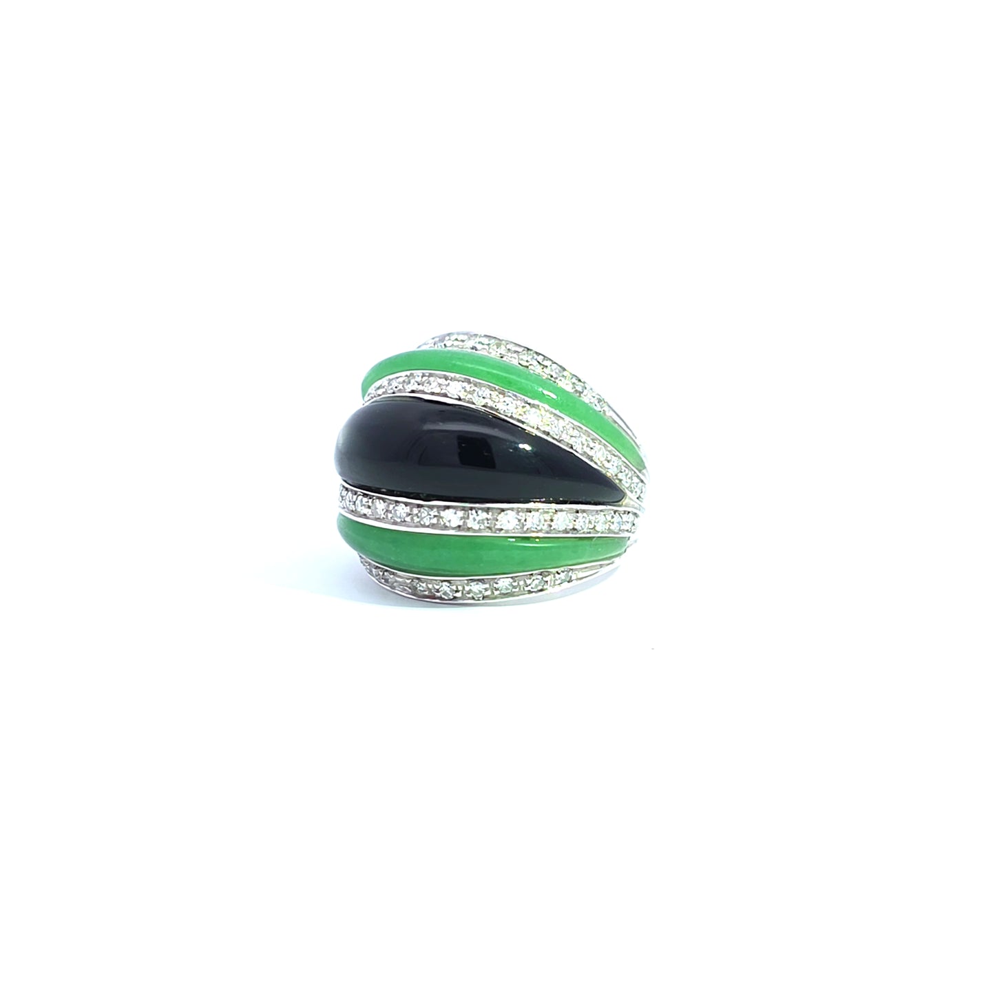 wit gouden ring met onyx jade amsterdam Bruens